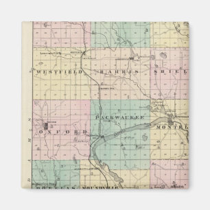 Imán Mapa del condado de Marquette y Westfield