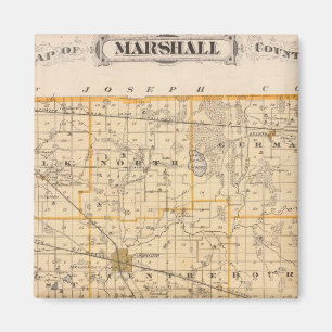 Imán Mapa del condado de Marshall