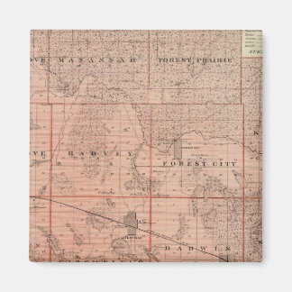 Imán Mapa del condado de Meeker, Minnesota