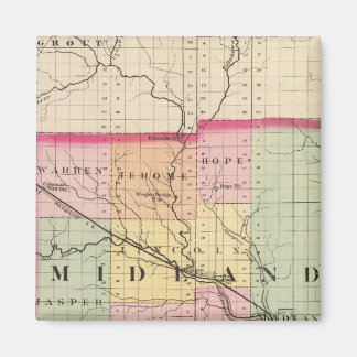 Imán Mapa del condado de Midland, Michigan