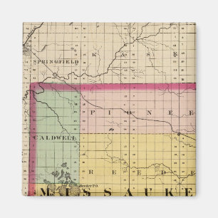 Imán Mapa del condado de Missaukee, Michigan