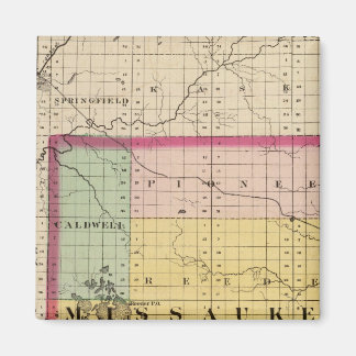 Imán Mapa del condado de Missaukee, Michigan
