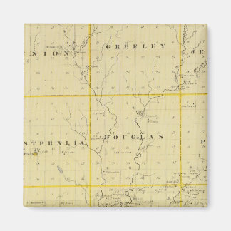 Imán Mapa del condado de Monona, estado de Iowa