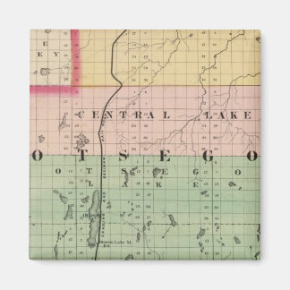 Imán Mapa del condado de Otsego, Michigan
