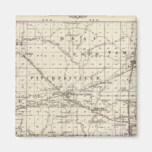 Imán Mapa del condado de Perry, Nashville y Carmi