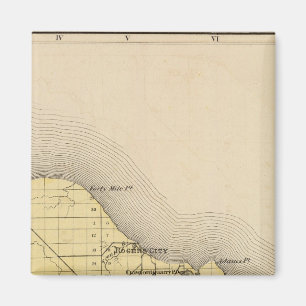 Imán Mapa del condado de Presque Isle, Michigan