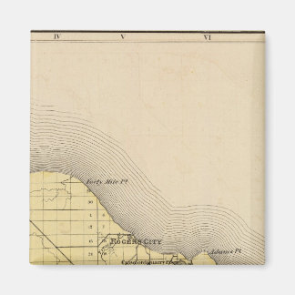 Imán Mapa del condado de Presque Isle, Michigan