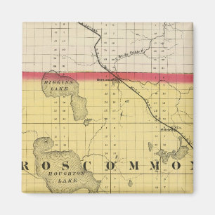 Imán Mapa del condado de Roscommon, Michigan