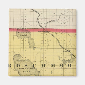 Imán Mapa del condado de Roscommon, Michigan