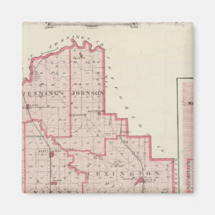 Imán Mapa del condado de Scott con Lexington, Scottsbur