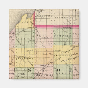 Imán Mapa del condado de Tuscola, Michigan