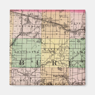 Imán Mapa del condado de Van Buren, Michigan