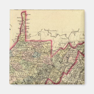 Imán Mapa del condado de Virginia Occidental