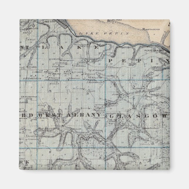 Imán Mapa del condado de Wabasha, Minnesota (Frente)
