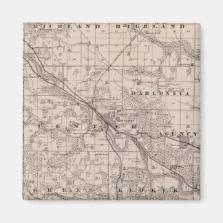 Imán Mapa del condado de Wapello, estado de Iowa