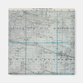 Imán Mapa del condado de Waseca, Minnesota