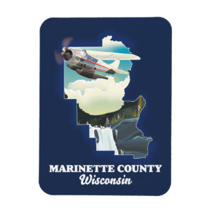 Imán Mapa del condado de Washington Maine