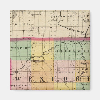 Imán Mapa del condado de Wexford, Michigan