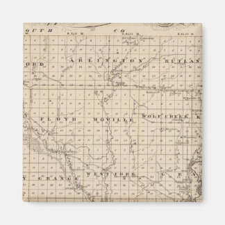 Imán Mapa del condado de Woodbury, estado de Iowa