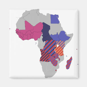 Imán Mapa del continente africano de la geografía polít