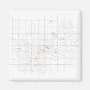Imán Mapa del contorno de montaña - Toubkal