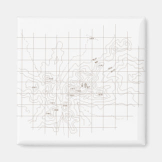 Imán Mapa del contorno de montaña - Toubkal