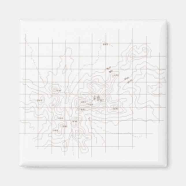 Imán Mapa del contorno de montaña - Toubkal (Frente)
