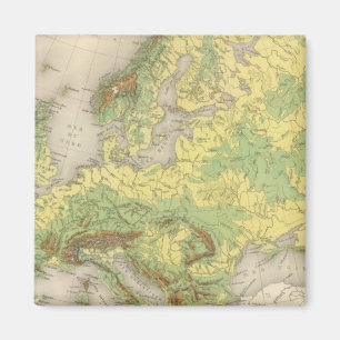 Imán Mapa del contorno europeo