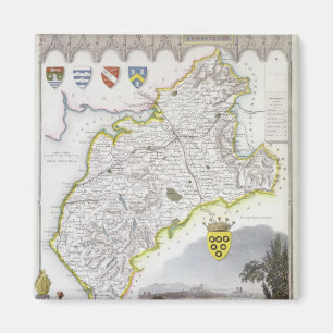 Imán Mapa del Cumberland, del 'inglés de Moule