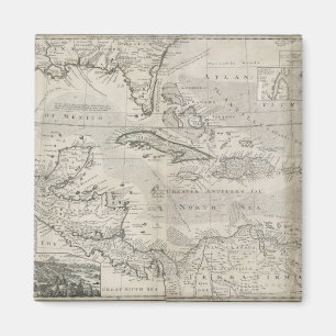 Imán Mapa del del Caribe 1715