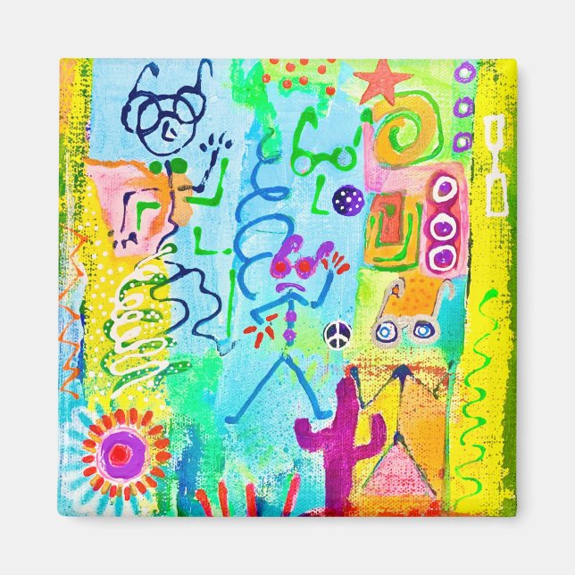 Imán Mapa del desierto Zombies Magnet (Frente)