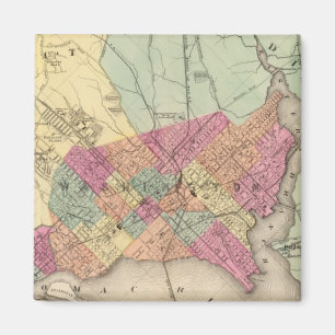 Imán Mapa del Distrito de Columbia, Washington