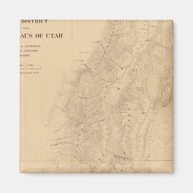 Imán Mapa del distrito de la Alta Meseta de Utah (Frente)