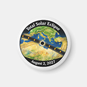 Imán Mapa del eclipse solar total de 2027