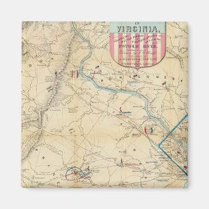 Imán Mapa del ejército de la sede de la guerra en Virg