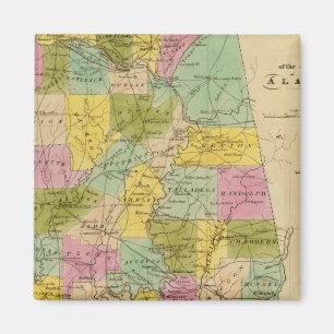 Imán Mapa del estado de Alabama