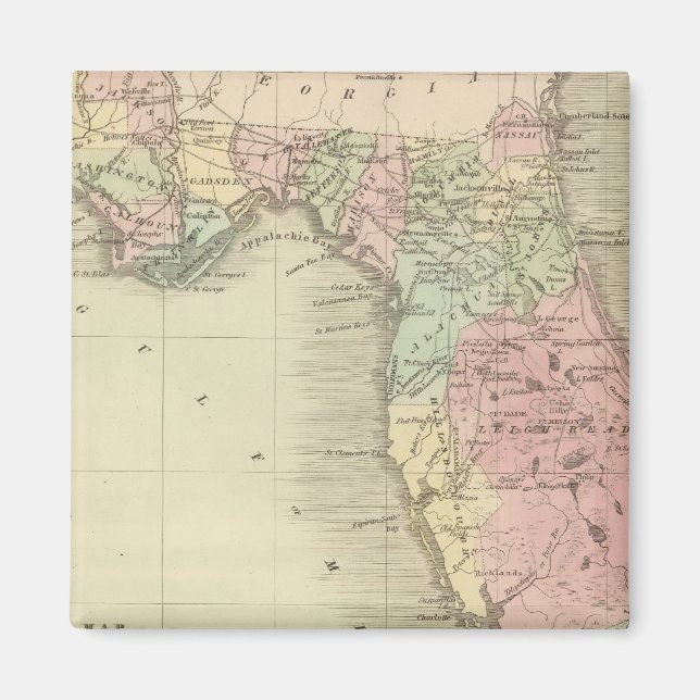Imán Mapa del estado de Florida (Frente)