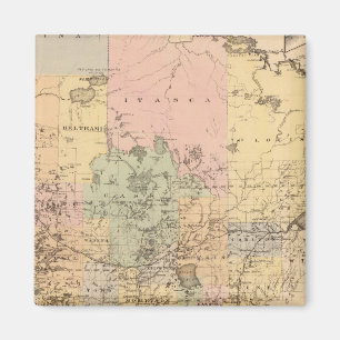 Imán Mapa del estado de Minnesota, 1874