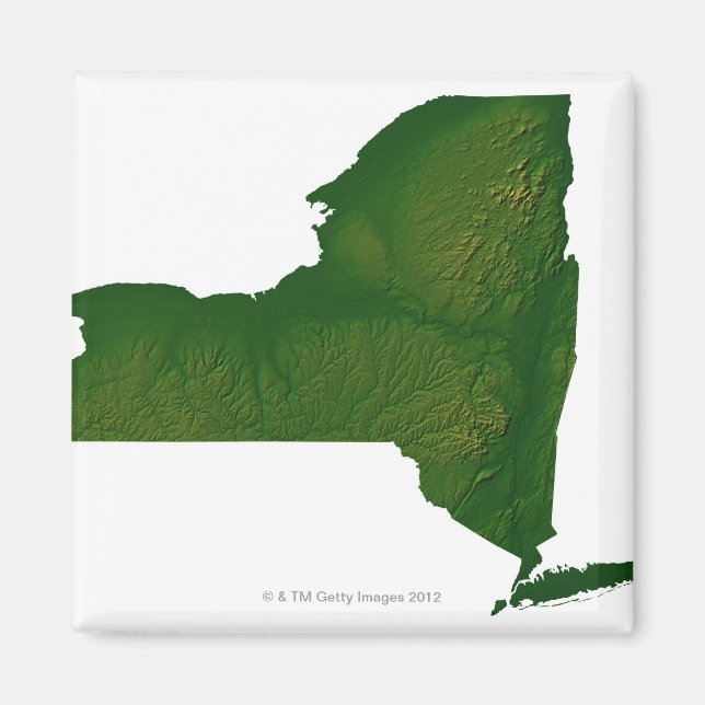 Imán Mapa del estado de Nueva York (Frente)