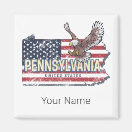 Imán Mapa del estado de Pennsylvania