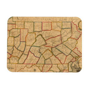 Imán Mapa Del Estado De Pennsylvania