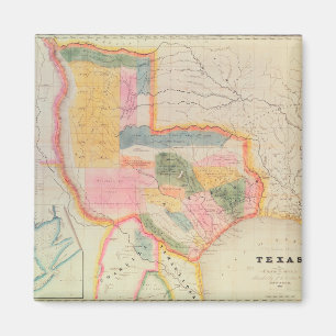 Imán Mapa del estado de Texas   1835