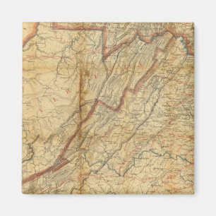 Imán Mapa del estado de Virginia