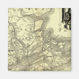 Imán Mapa del ferrocarril Boston y Maine 2