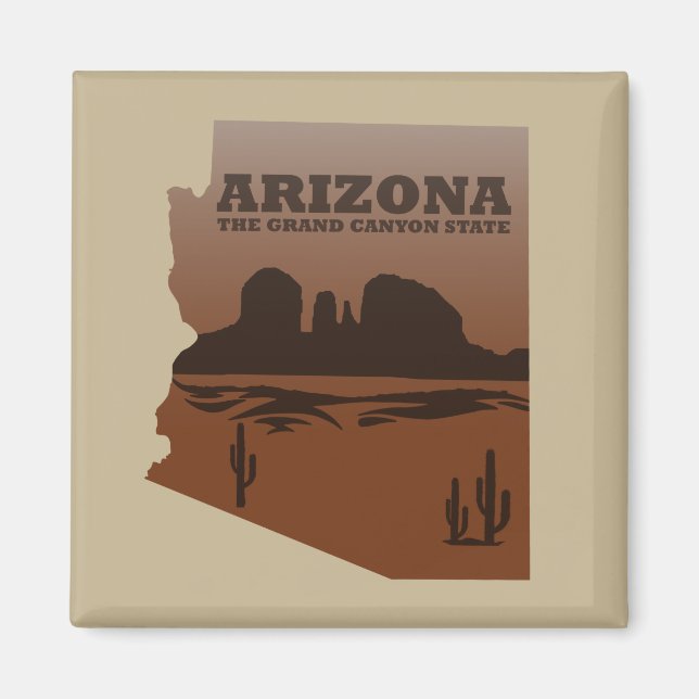 Imán Mapa del Gran Cañón de Arizona (Frente)