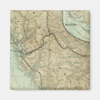 Imán Mapa Del Gran Ferrocarril Del Pacífico
