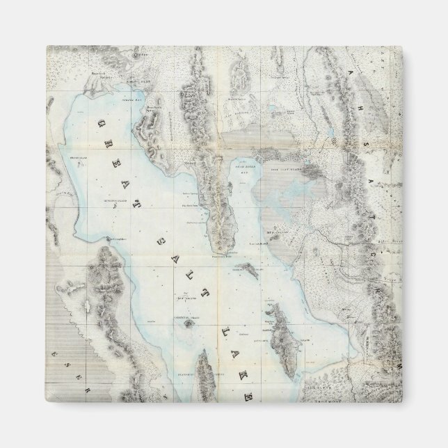 Imán Mapa del Gran Lago Salino (Frente)