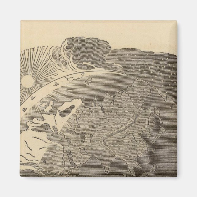 Imán Mapa del hemisferio este de Goodrich (Frente)