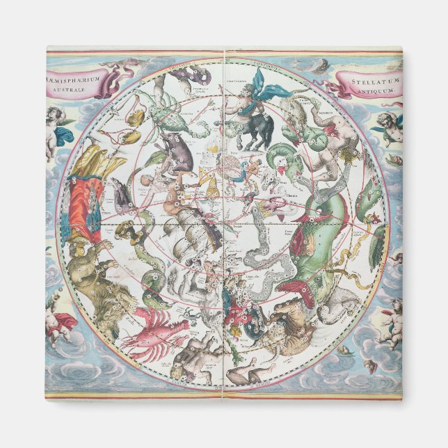 Imán Mapa del Hemisferio Sur 2 (Frente)