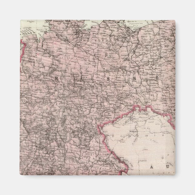 Imán Mapa del Imperio Alemán (Frente)